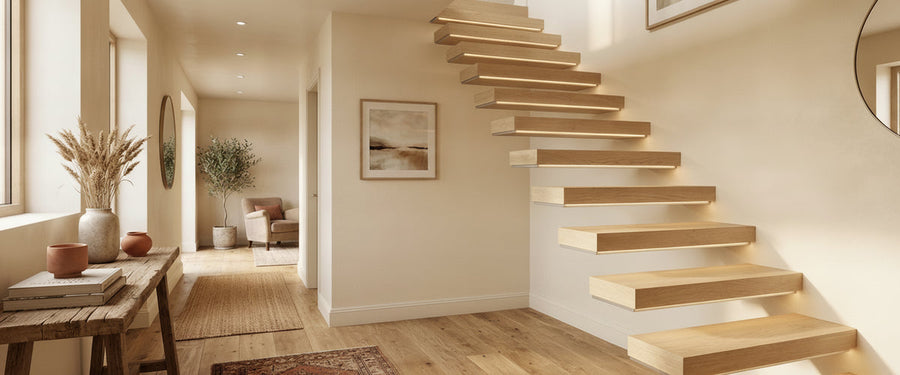 LED Strip Lights for Stairs: Where the Shadow Line Belongs - led strip lights stairs
