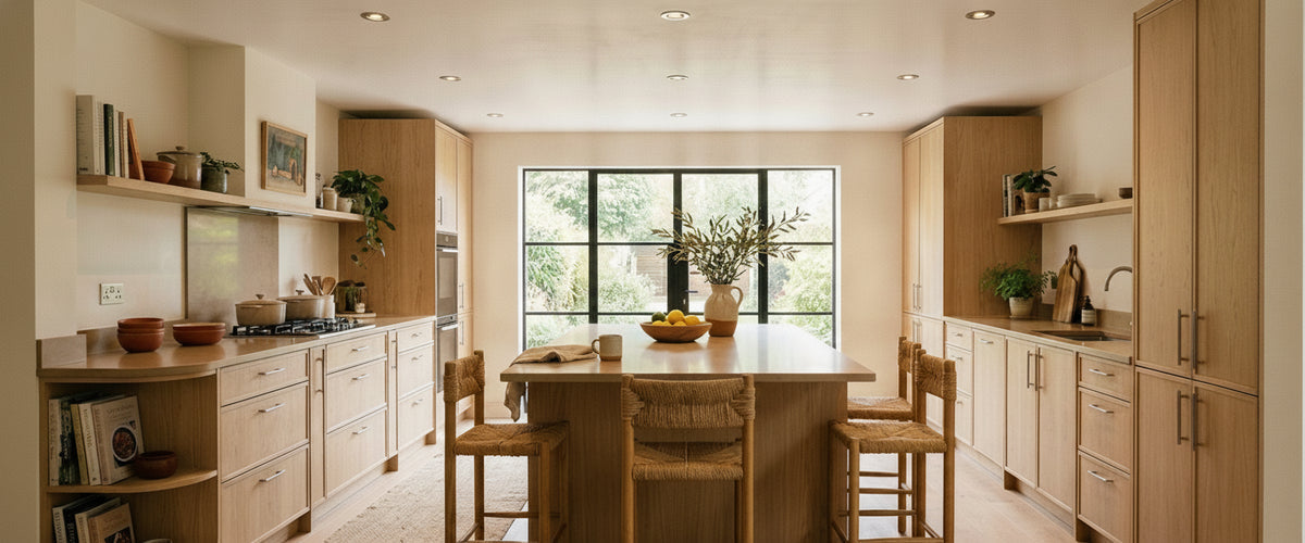 Recessed Kitchen Ceiling Downlights Deserve a Better Plan Than a Grid - recessed kitchen ceiling downlights