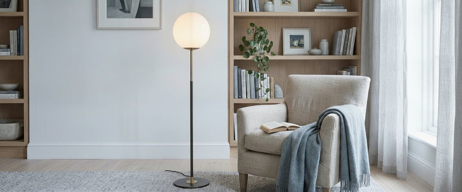 What a Glass Globe Floor Lamp Actually Does to a Room - glass globe floor lamp