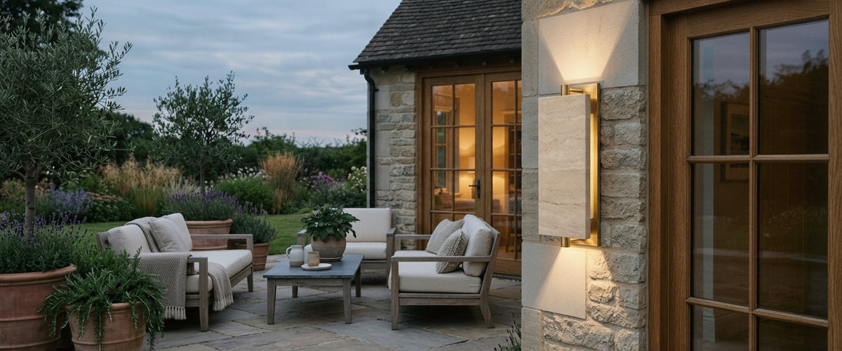 What a Travertine Outdoor Wall Light Needs to Survive a British Winter - travertine outdoor wall light