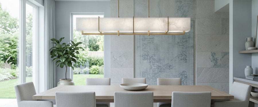 What an Alabaster Linear Chandelier Does That a Round Shade Can't - alabaster linear chandelier