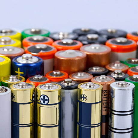 An AA Duracell Plus battery with a copper top and black body, featuring the Duracell logo and a positive terminal symbol.