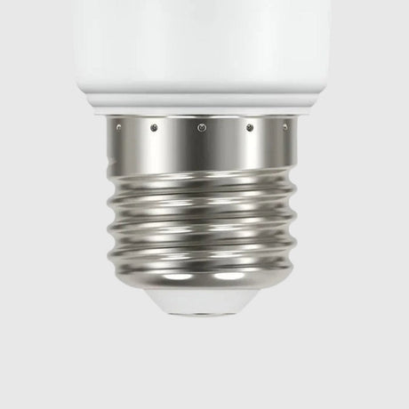 A clear glass LED light bulb with visible filaments and a standard screw base, isolated on a white background.