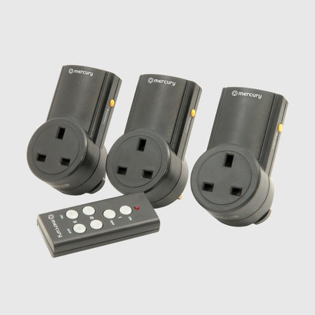 A modern, white touch light switch with three circular touch buttons on a sleek, rectangular panel, viewed from the side.