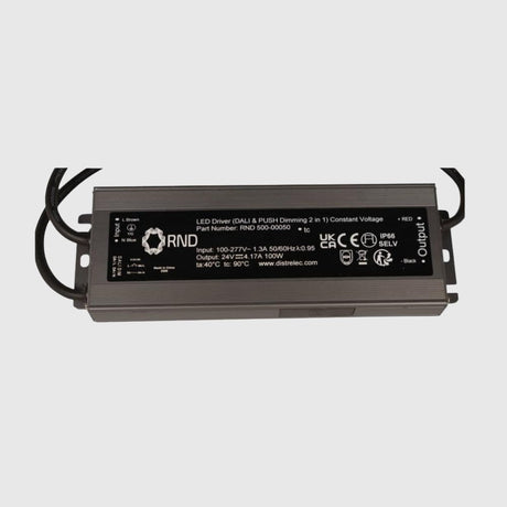 LED power supply driver unit with wiring connectors.