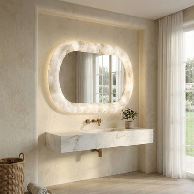 Alabaster mirrors