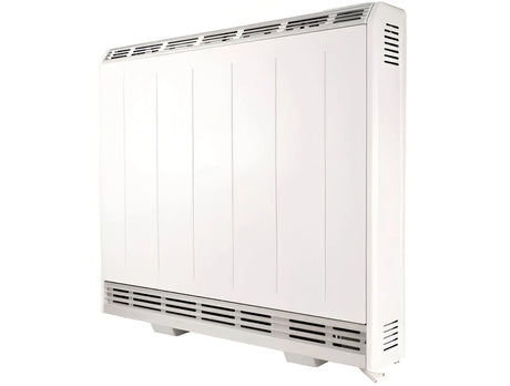 Rectangular, frameless white glass dry erase board mounted on a plain white wall, with a reflective surface.