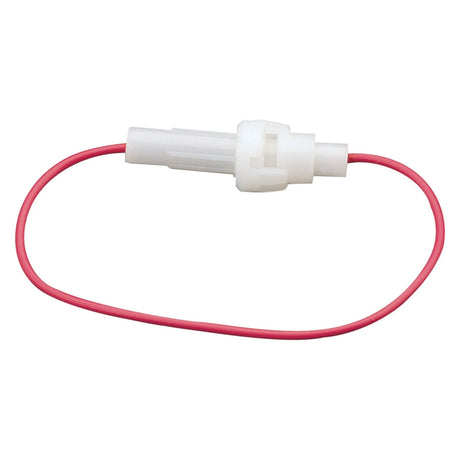 A white three-pin electrical plug viewed from the side, showing brass prongs designed for UK sockets. The plug has slightly rounded edges and a screw fitting visible in the center.