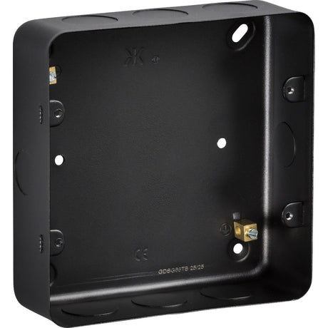 6-8G Surface Pattress Box - Metalclad Textured Black