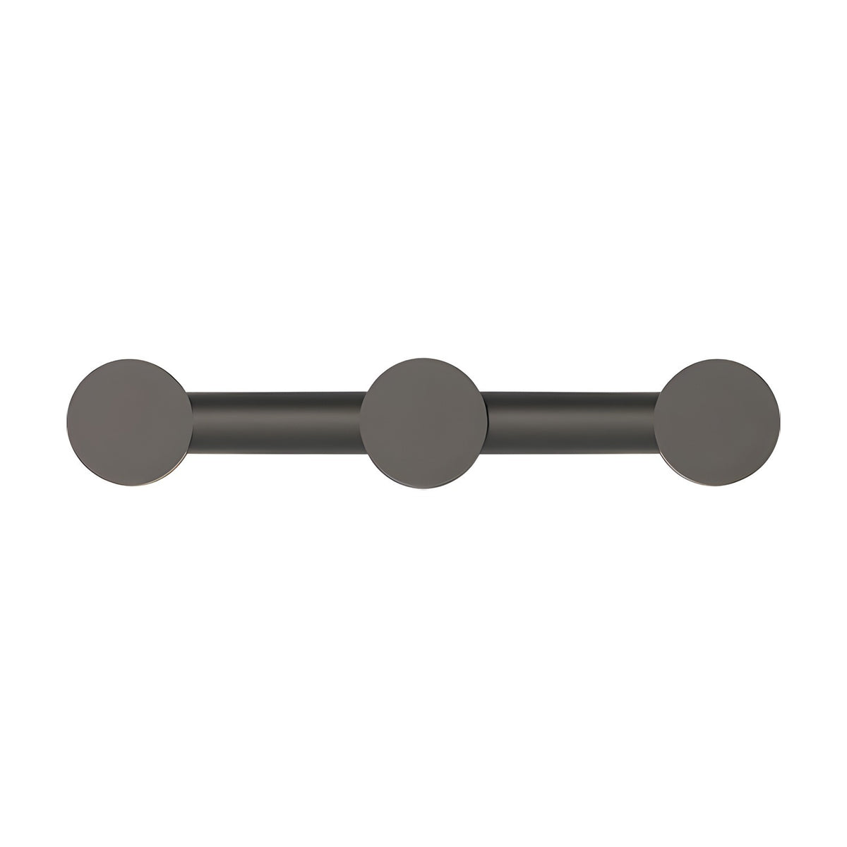 Rigoberta Duo Indirect Opal Disc Linear Wall Light in matt black, featuring a straight bar with three round opal glass discs, shown on a plain white background.