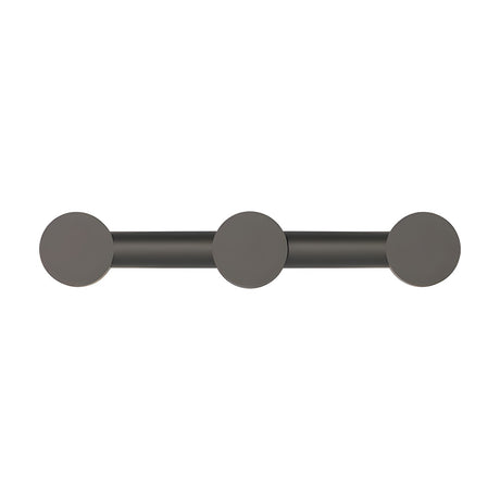Rigoberta Duo Indirect Opal Disc Linear Wall Light in matt black, featuring a straight bar with three round opal glass discs, shown on a plain white background.