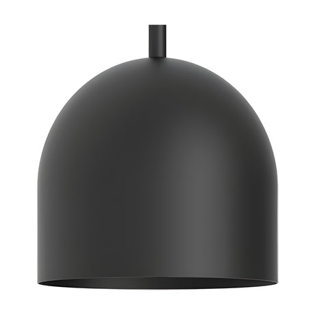 Rio Dome Pendant Light in matt black iron with a rounded dome shade and slim stem, shown on a plain white background.