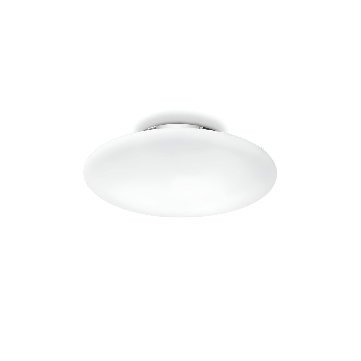 The Orlix Ceiling & Wall Light in white features a smooth, minimalist design with a sleek metal base and is mounted against a plain white background. Its diameter is 33cm.