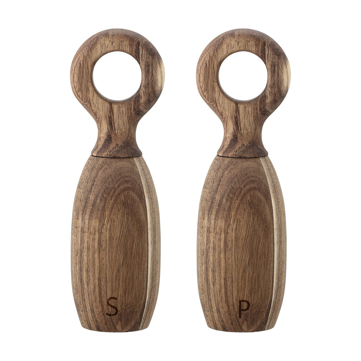 Martim Wooden Salt & Pepper Grinders Set of 2 - Brown