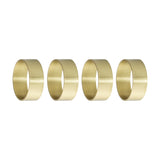 Laurie Round Brass Napkin Rings Pack of 4 - Gold