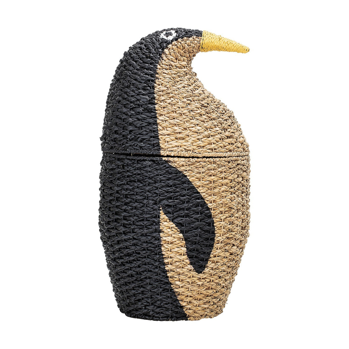 Tazia Penguin Basket with Lid - Black