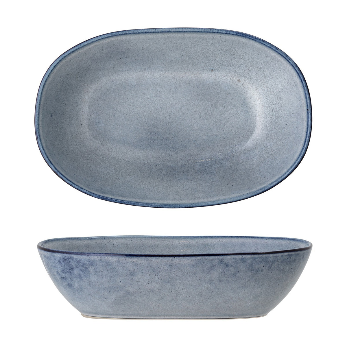 Sandrine Speckled Stoneware Bowl 25.5x16.5cm - Blue