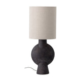 Sergio Stoneware Table Lamp with Linen Shade - Brown