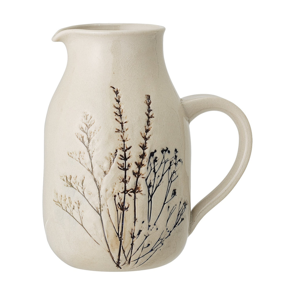 Bea Crackle Stoneware Jug 1500ml - Cream