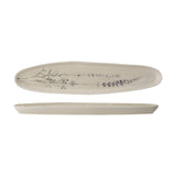 Bea Crackle Stoneware Platter 35.5x8cm - Cream