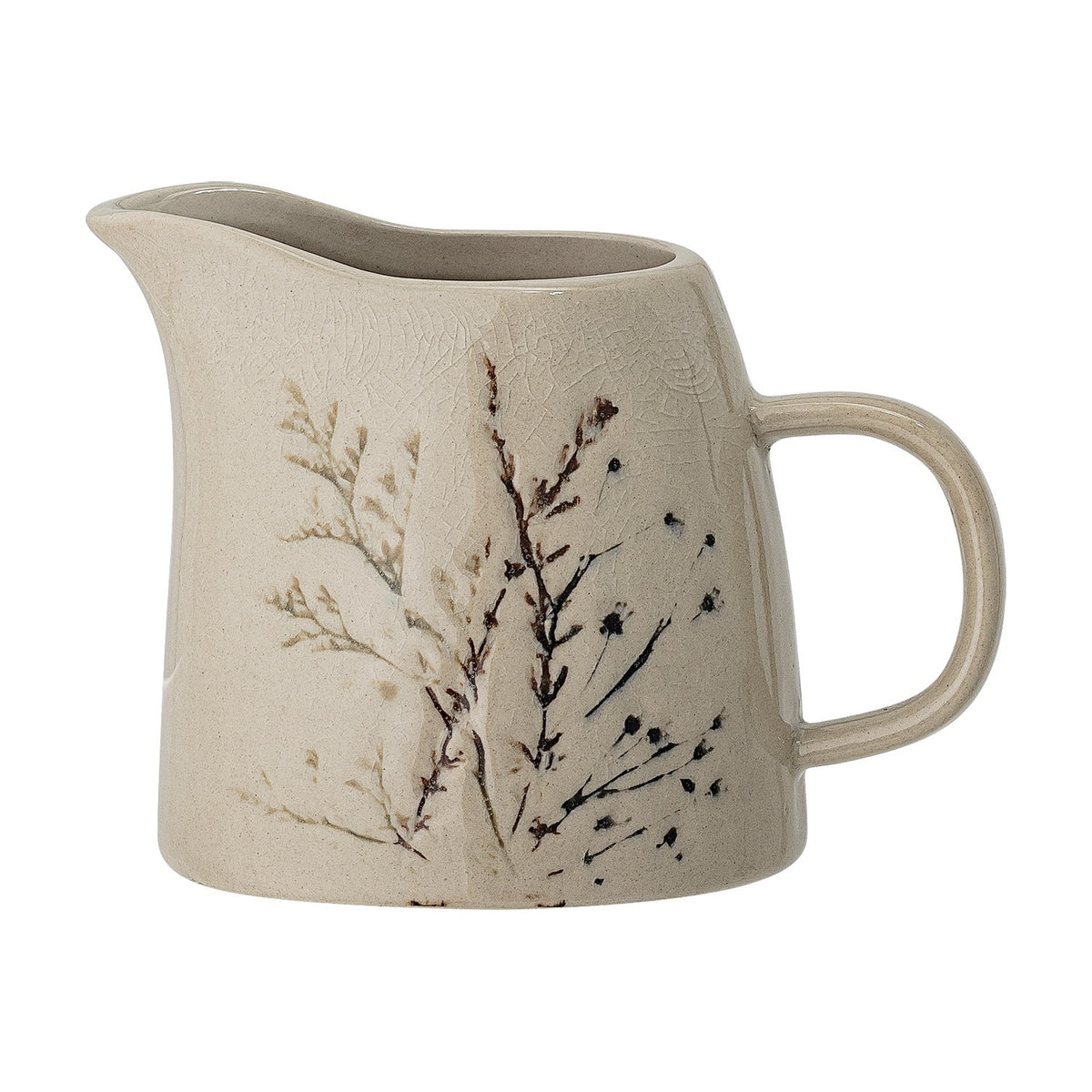 Bea Crackle Stoneware Milk Jug 250ml - Beige