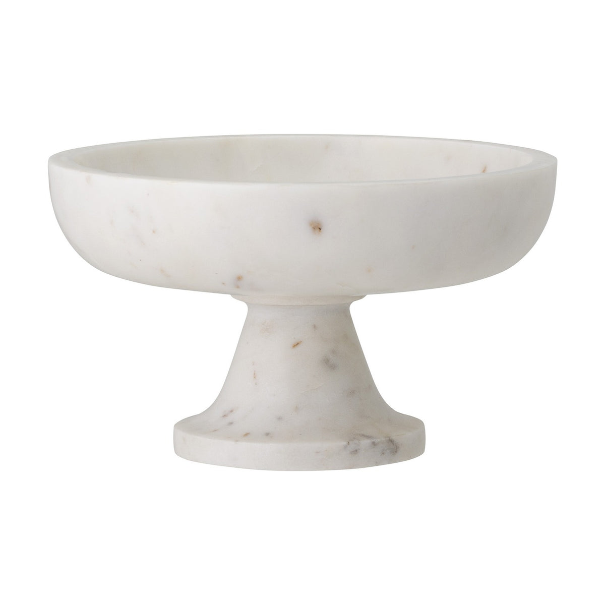 Eris Marble Pedestal Bowl 20.5cm - White