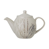 Bea Crackle Stoneware Teapot 1200ml - Cream