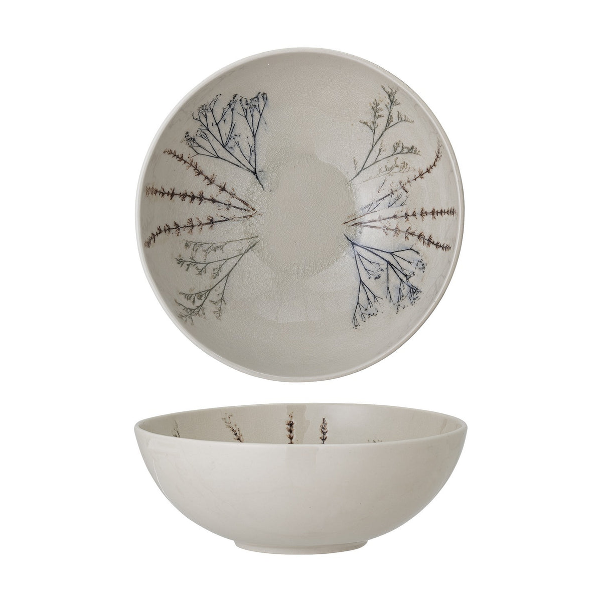 Bea Crackle Stoneware Bowl 30.5cm - Cream