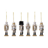 Nikita Wooden Christmas Tree Decorations Set of 6 - Grey