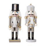 Darren Wooden Christmas Decorations 20cm Set of 2 - Multi