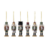 Nikita Wooden Christmas Tree Decorations Set of 6 - Multi