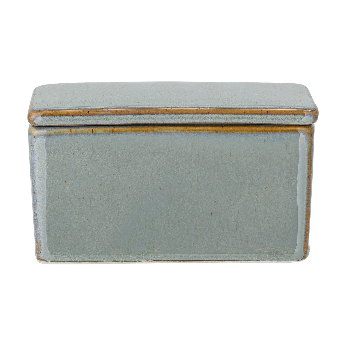 Pixie Stoneware Butter Dish - Green
