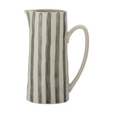 Begonia Striped Stoneware Jug 1300ml - Green