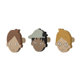 Simson Wall Hooks Set of 3 - Brown