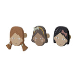 Rosalia Wall Hooks Set of 3 - Brown