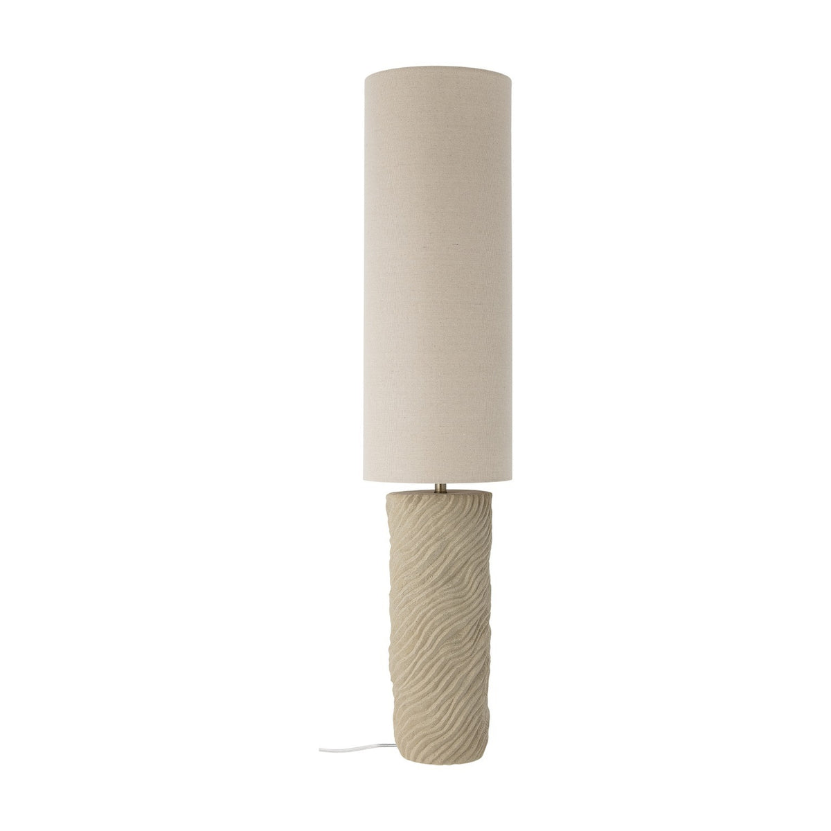 Payah Stoneware Floor Lamp with Fabric Shade - Beige