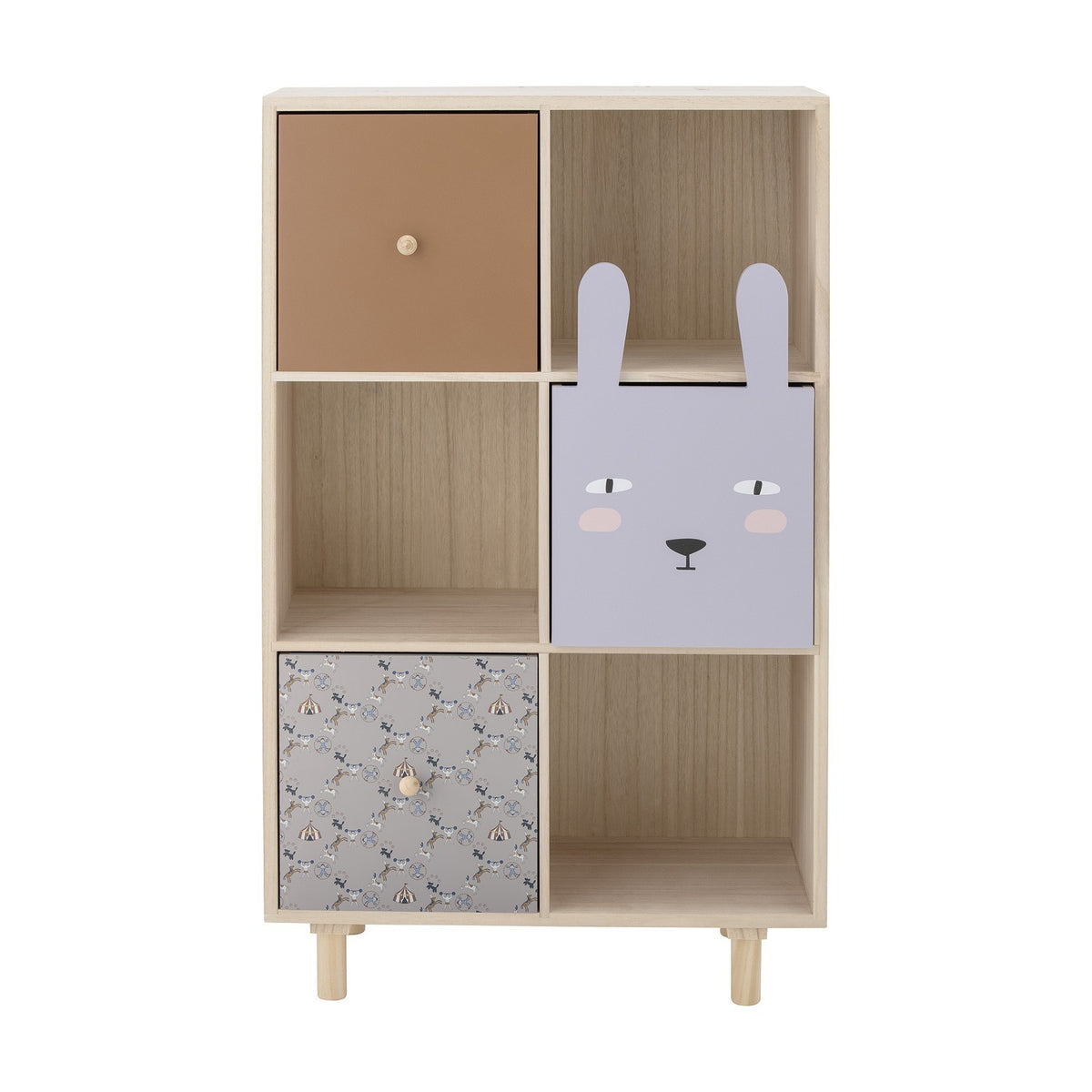 Calle Wooden Kids Bookcase 90x55cm - Multi