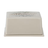 Bea Crackle Stoneware Butter Dish - Cream