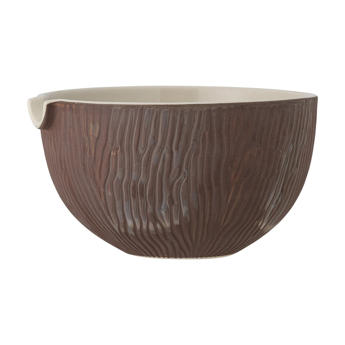 Toula Stoneware Bowl 21x19.5cm - Brown