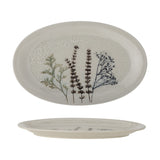 Bea Crackle Stoneware Platter 28.5x18cm - Cream
