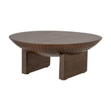 Miho Round Wooden Cake Stand - Brown