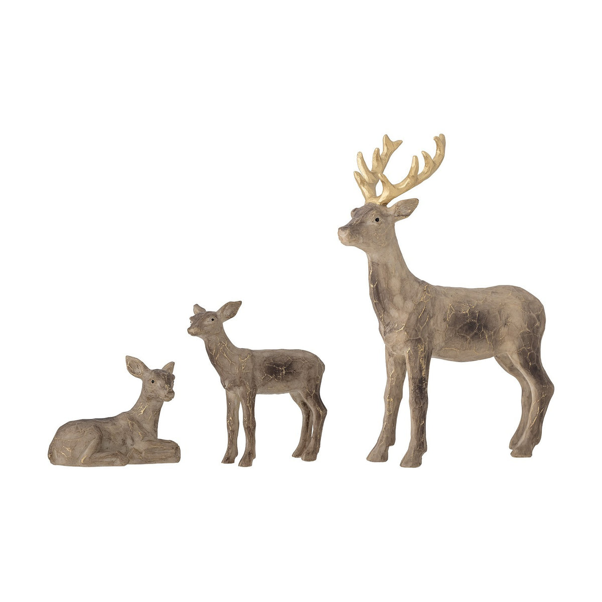 Tuan Resin Christmas Decorations Set of 3 - Brown