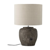 Isabelle Stoneware Table Lamp with Linen Shade - Grey