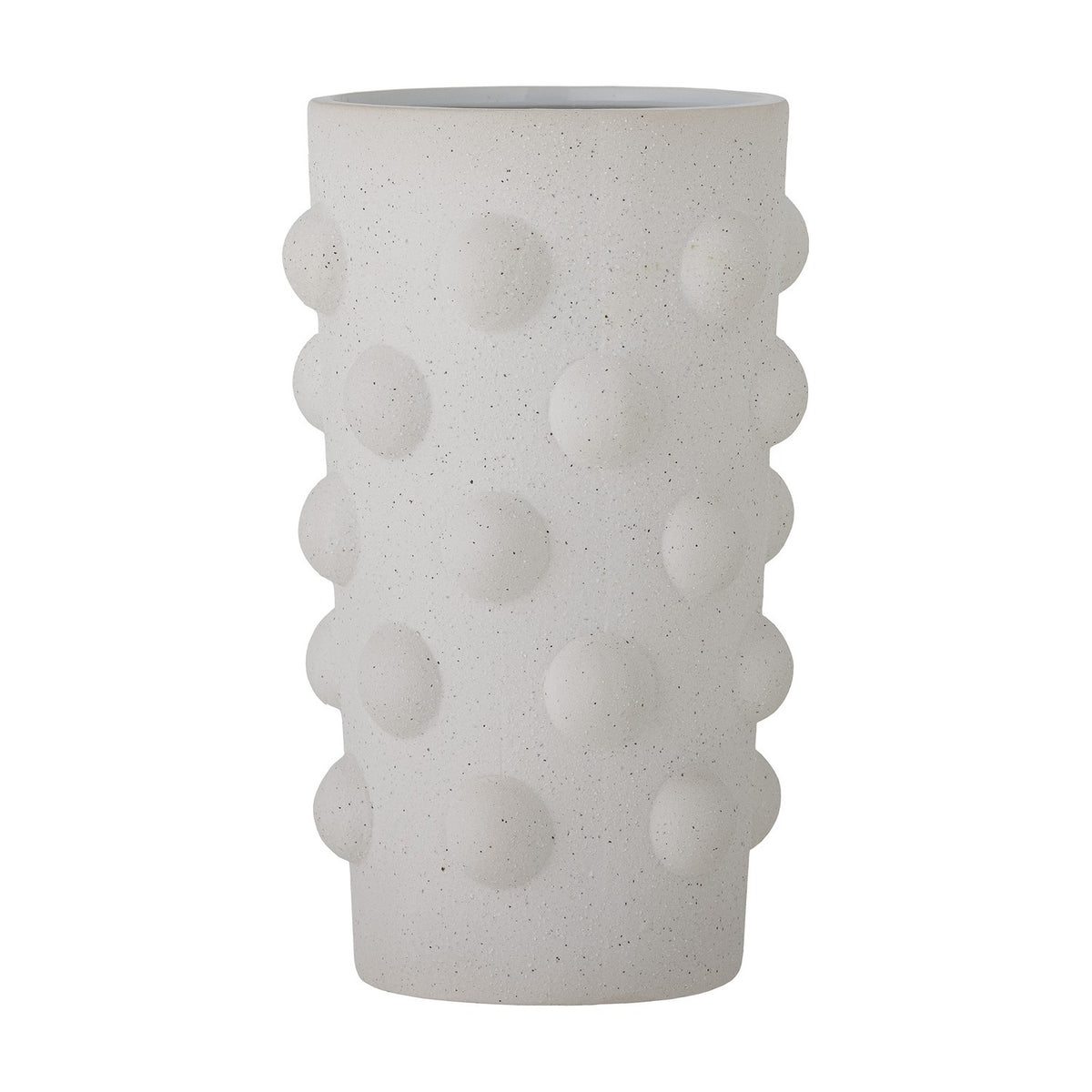 Artan Dotted Stoneware Vase 24.5cm - White