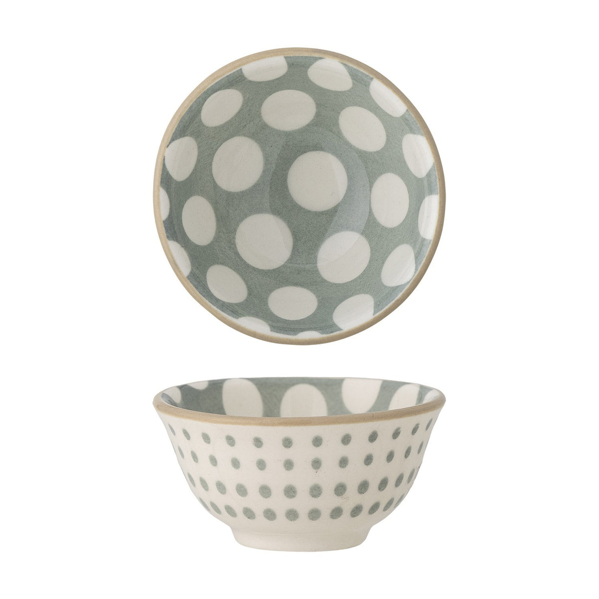 Maple Dotted Stoneware Bowl 6.5cm - Green