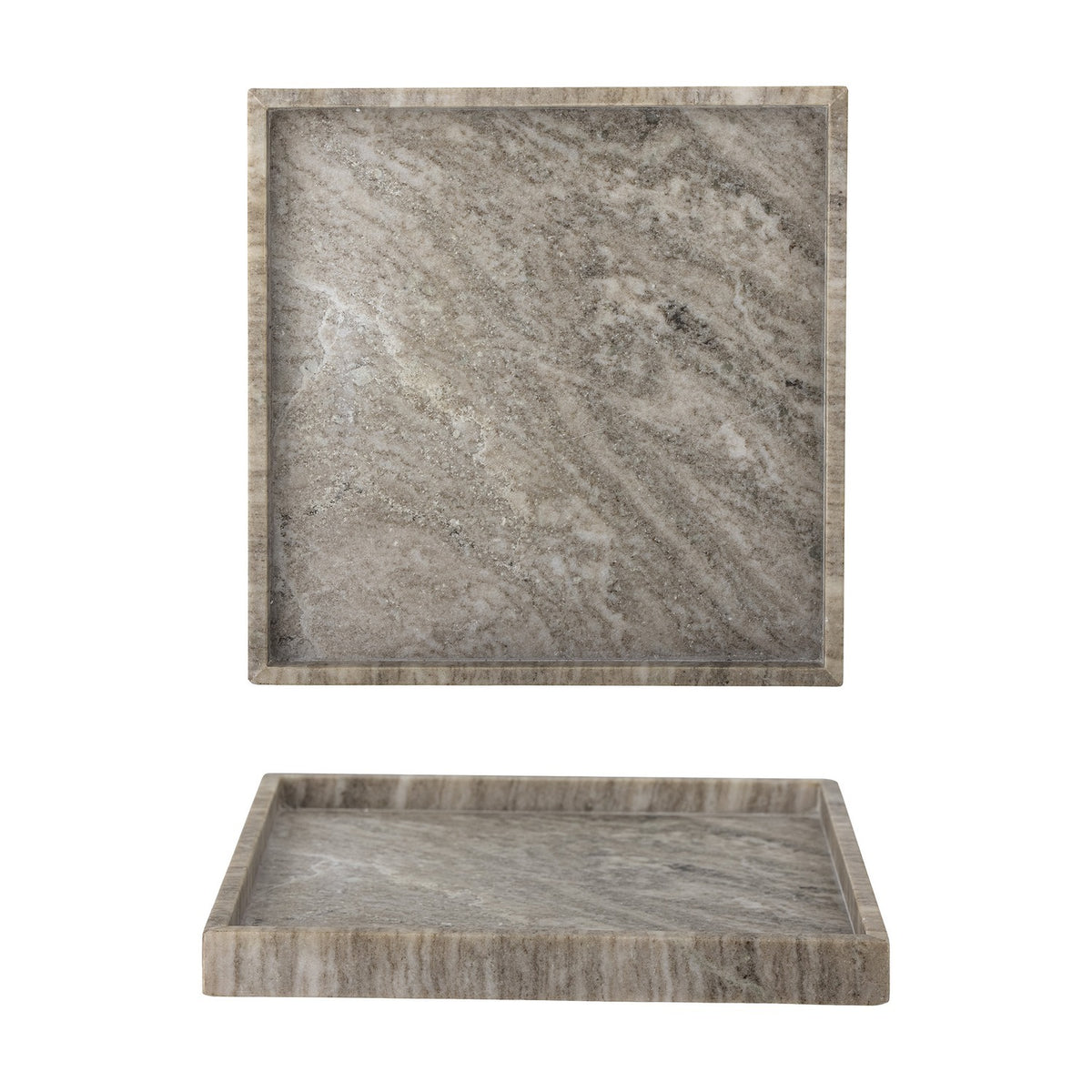 Majsa Marble Tray 35x35cm - Brown
