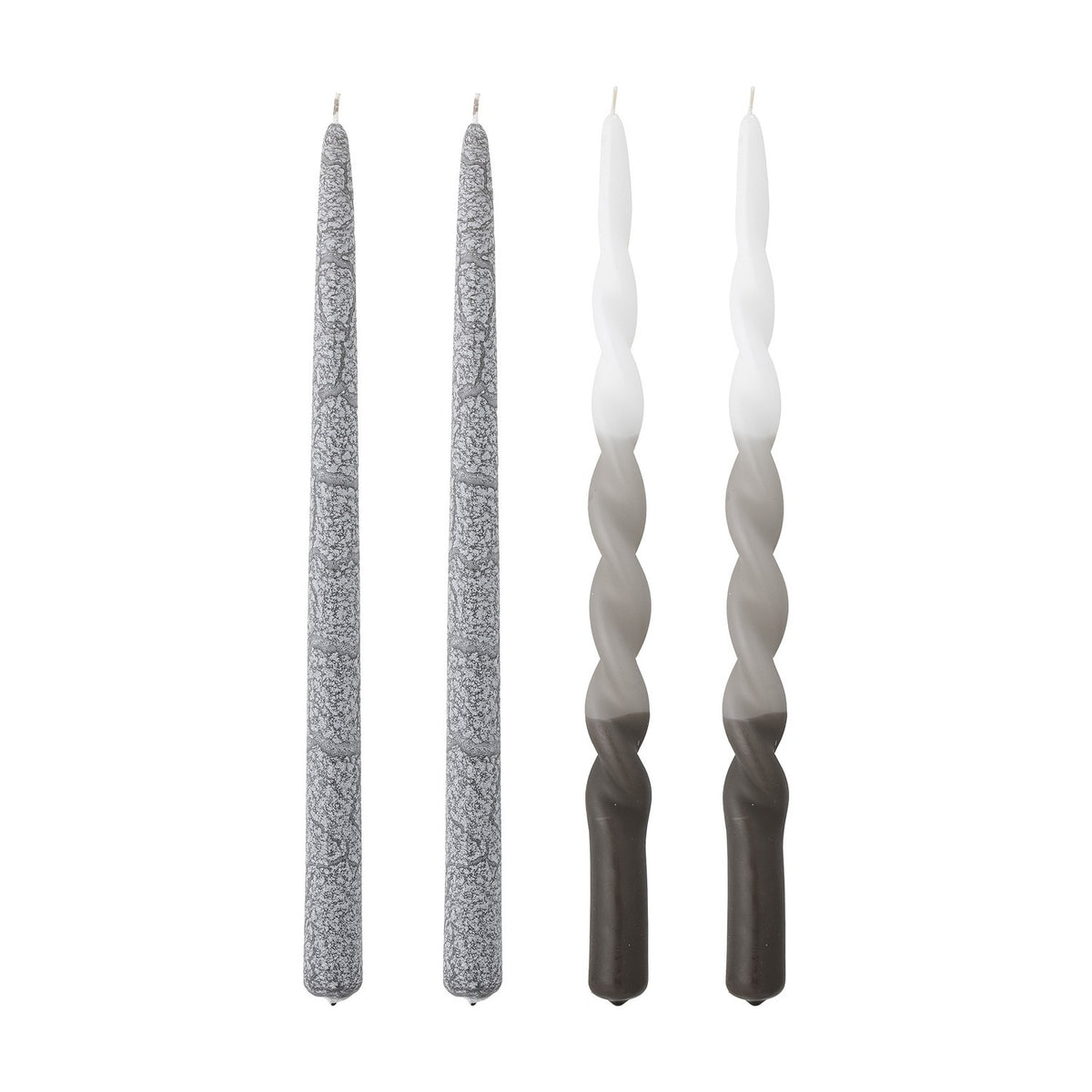 Frost Marbled Candles Pack of 4 - Multi