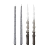 Frost Marbled Candles Pack of 4 - Multi