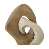 Esad Resin Ornament in brown, a sculpted figurine of two interlocking loops—a large speckled brown loop and a smaller off-white curl meeting at the base—shown against a plain white background.