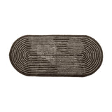 Zhina Oval Cotton Rug 160x70cm - Brown